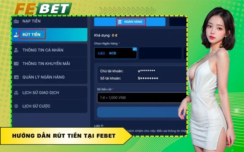 Hướng Dẫn Rút Tiền Tại FEBET